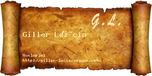 Giller Lúcia névjegykártya